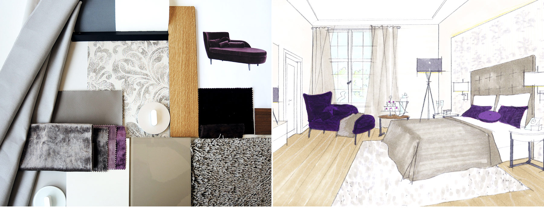 Referenz Innenarchitektur SDW DESIGN Schloss Hasenwinkel Stoffauswahl