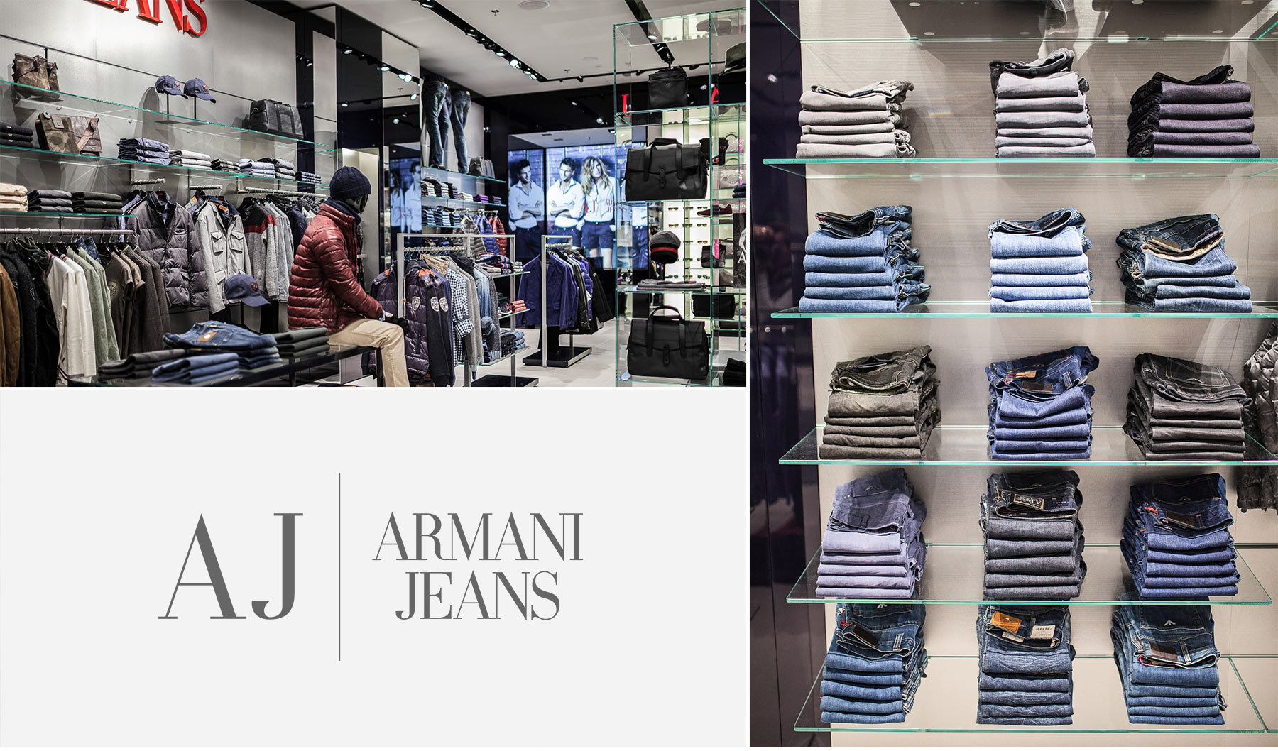 Referenzen Innenarchitektur SDW DESIGN Ladengestaltung Armani Jeans