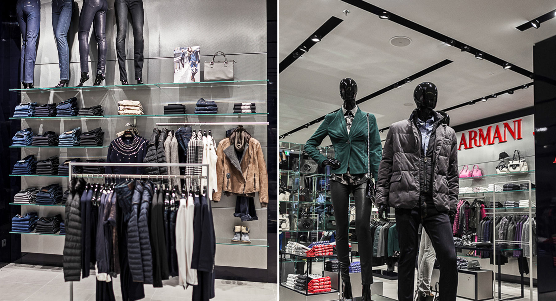 Referenzen Innenarchitektur SDW DESIGN Ladengestaltung Armani Jeans