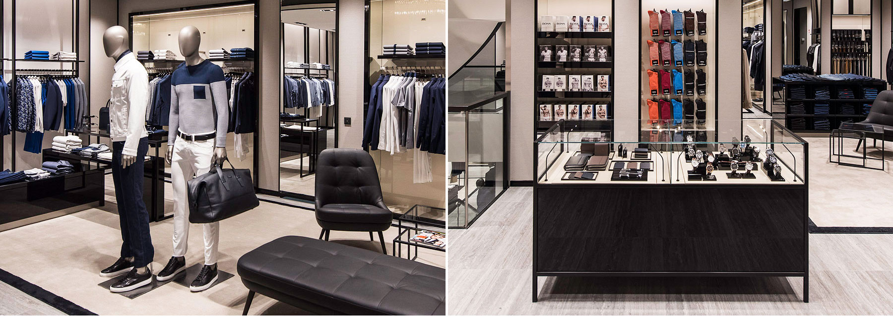 Referenzen Innenarchitektur SDW DESIGN Ladengestaltung Hugo Boss Flagshipstore
