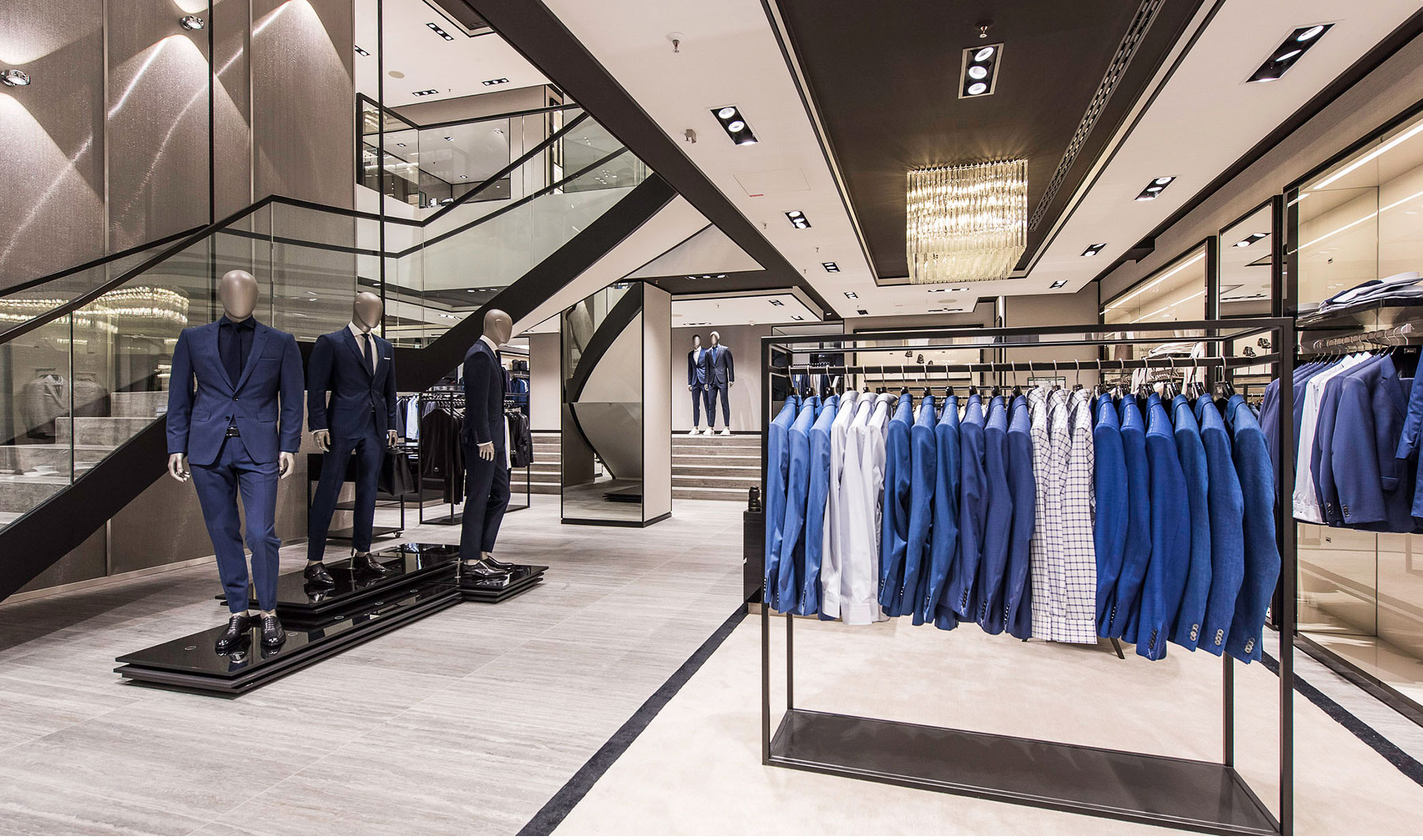 Referenzen Innenarchitektur SDW DESIGN Ladengestaltung Hugo Boss Flagshipstore