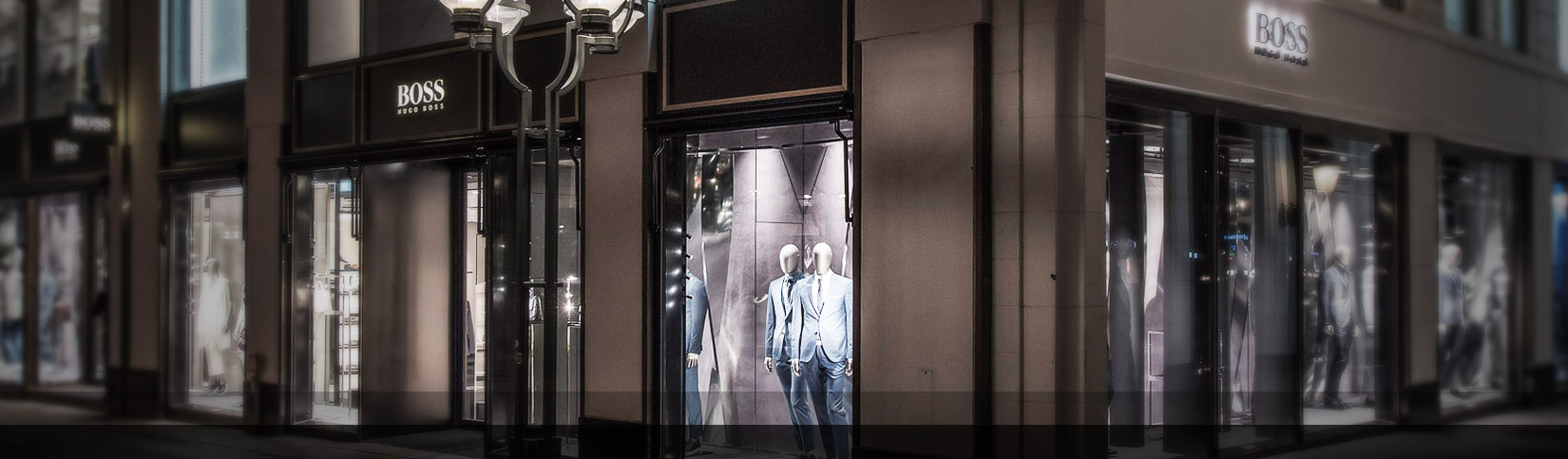 Referenzen Innenarchitektur SDW DESIGN Ladengestaltung Hugo Boss Flagshipstore