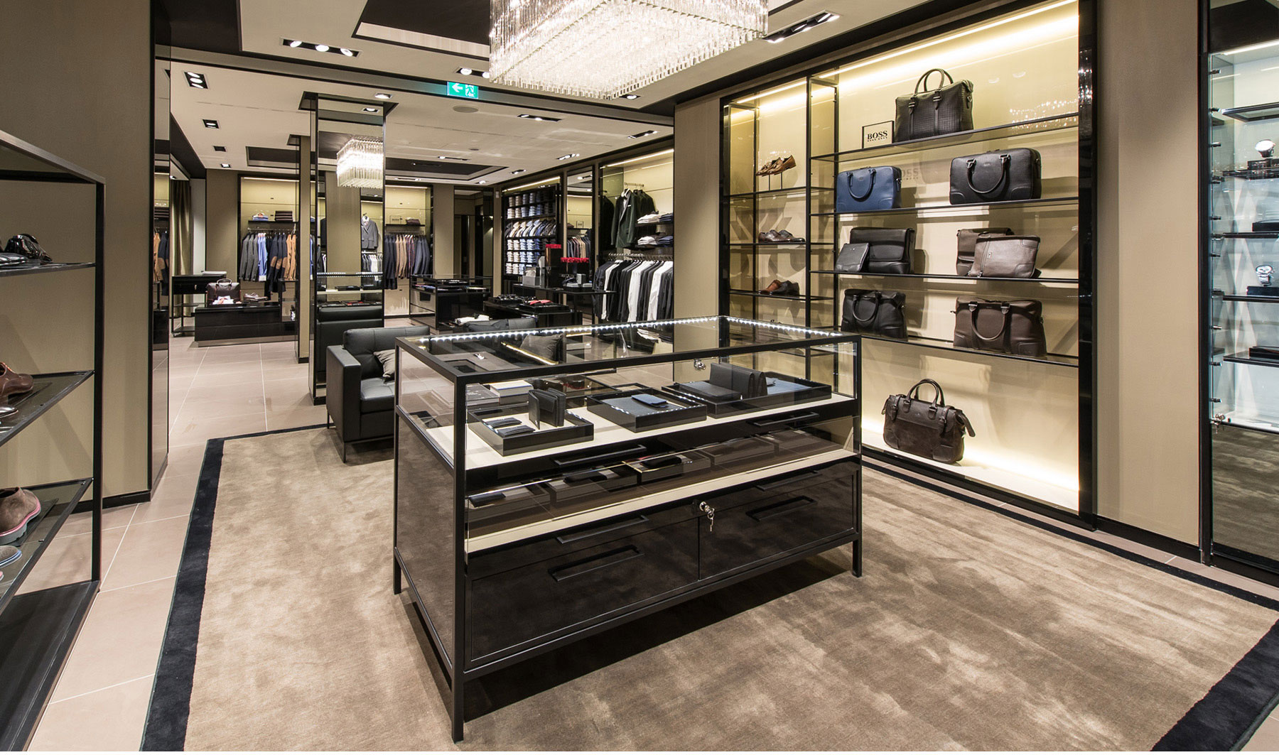 Referenzen Innenarchitektur SDW DESIGN Ladengestaltung Hugo Boss